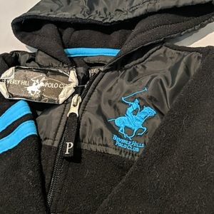 Boy's Polo Club zip up fleece hooded jacket